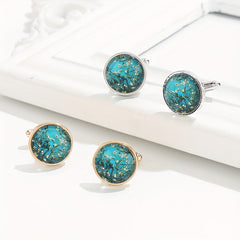 Tree Of Life Round Cufflinks Men's Shirt Metal Buttons Suit