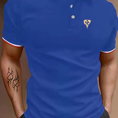 Hearts Print Men's Breathable Golf Short Sleeve Shirts Sports Top