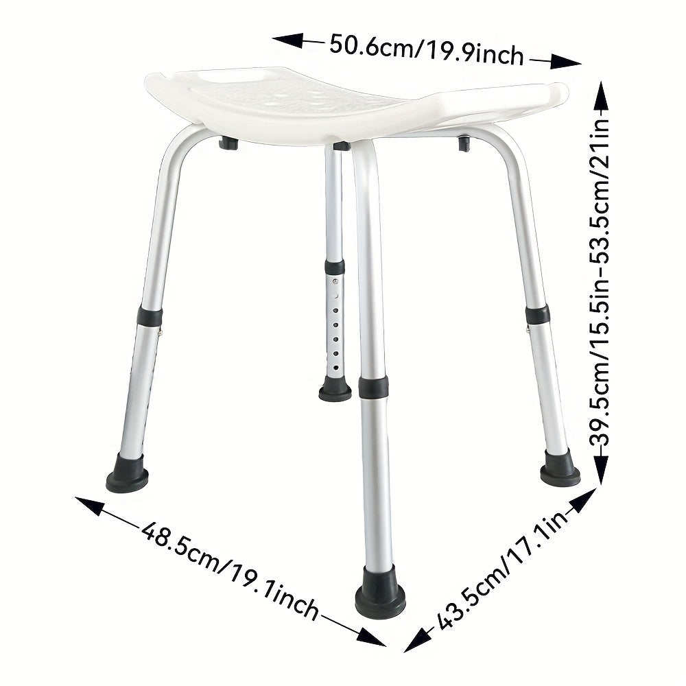 Adjustable Height Shower Chair Non Slip Bathtub Stool