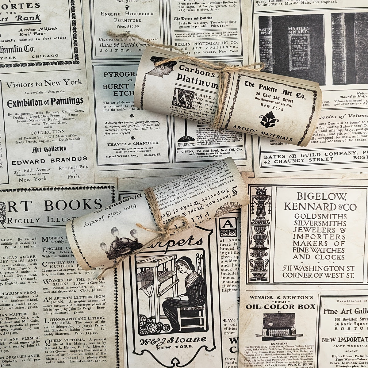 10pcs Vintage Newspaper Scrapbook Papers DIY Crafts