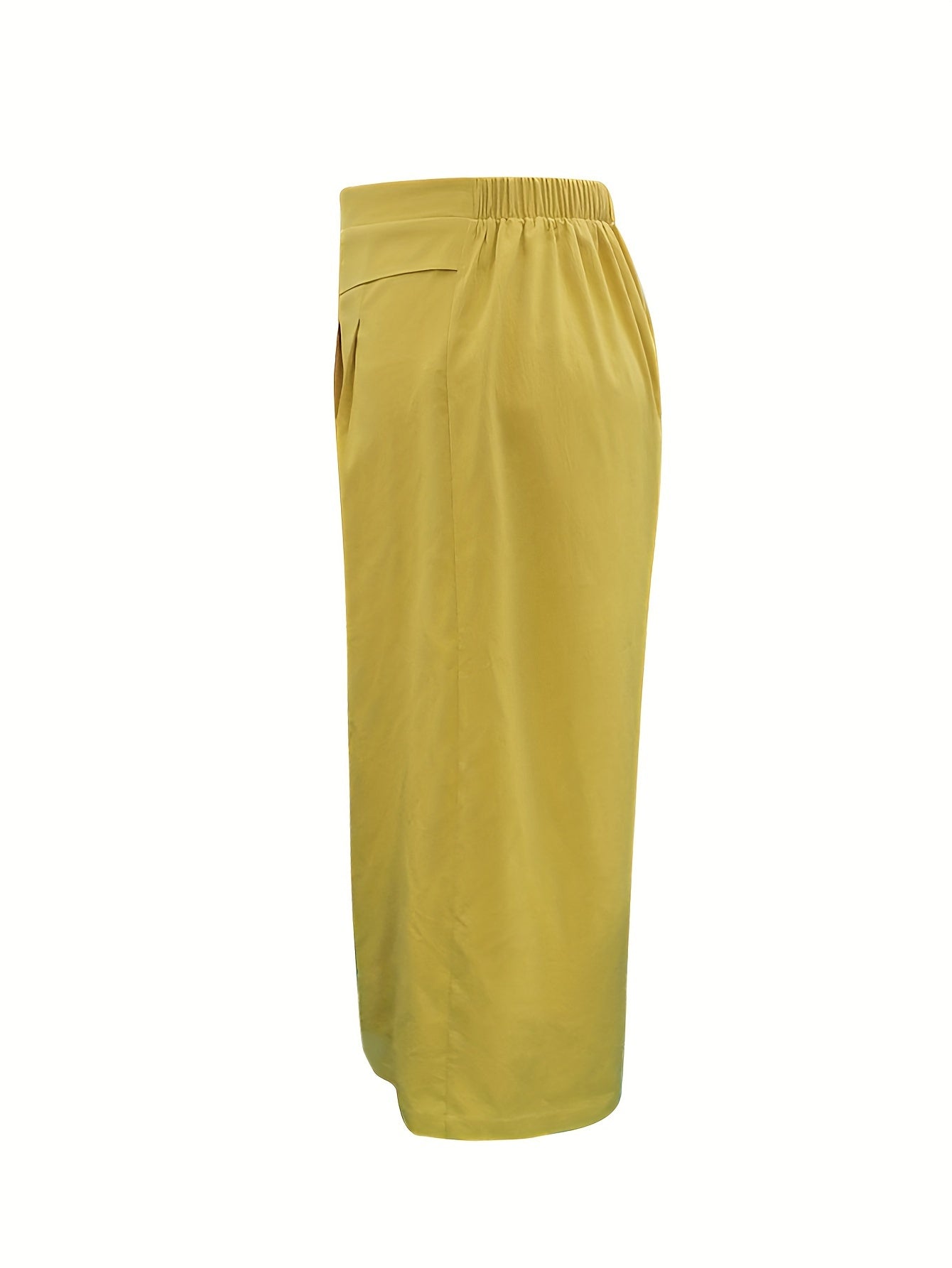  Casual Pants Women's Plus Solid Elastic Waist Loose Trousers