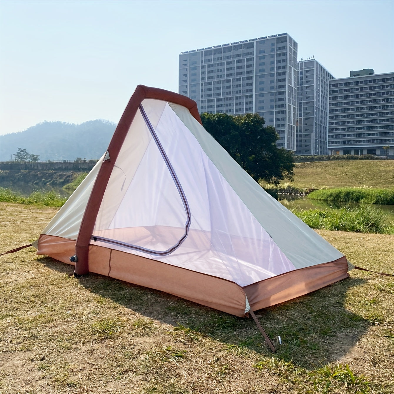 Inflatable Double Layer Tent for Camping & Travel