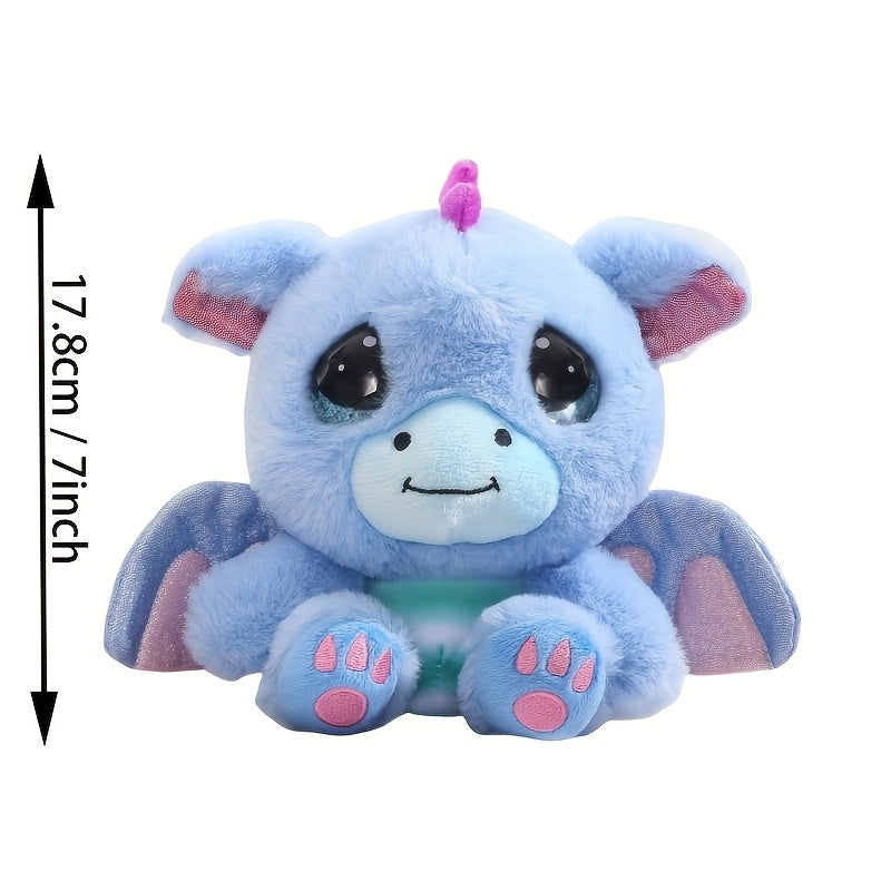 7 Inch Flying Dragon Plush Toy with Expressive Eyes Soft Polyester Fabric