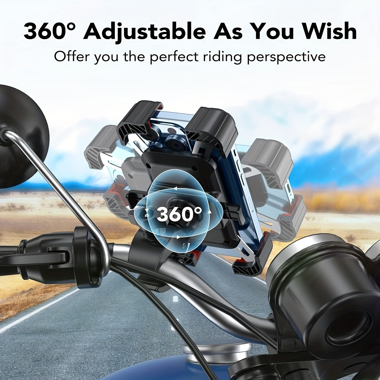 Secure Phone On Motorcycle Universal Mount Holder