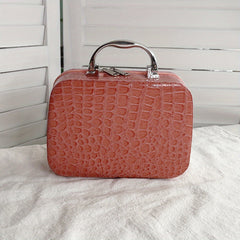 Leopard Makeup Bag Crocodile Cosmetics Case Stone Makeup Box