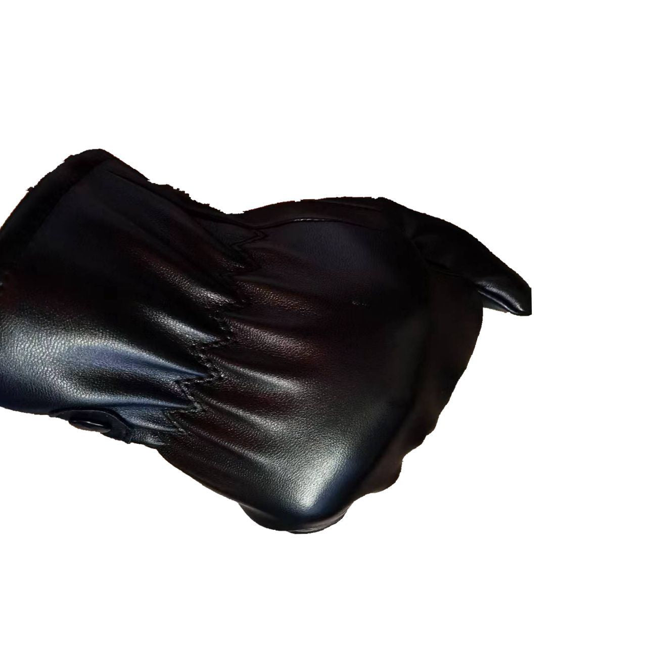 Men's Casual PU Leather Winter Cycling Plus Velvet Thickened Outdoor Windproof