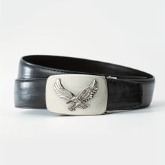 Men's Western Style PU Alloy Automatic Buckle Eagle Pattern Belt
