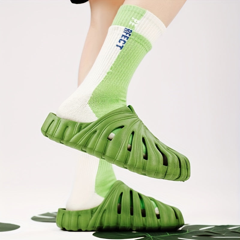Men's Leaf Lightweight Non Slip Open Toe Slides