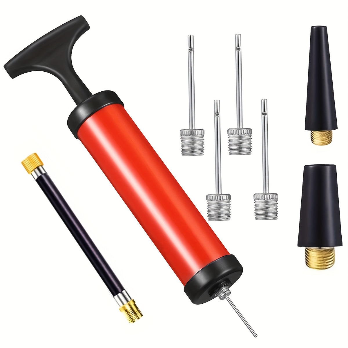 Portable Ball Pump Kit Inflates Balls Efficiently for Sports & Exercise
