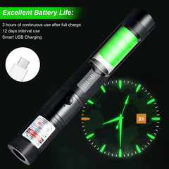 VGSEA Long Range Green Laser Pointer USB Rechargeable for Pet Interaction