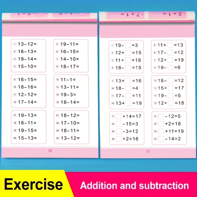 Math Learning Handwriting Arithmetic Exercise Book Set - English Version