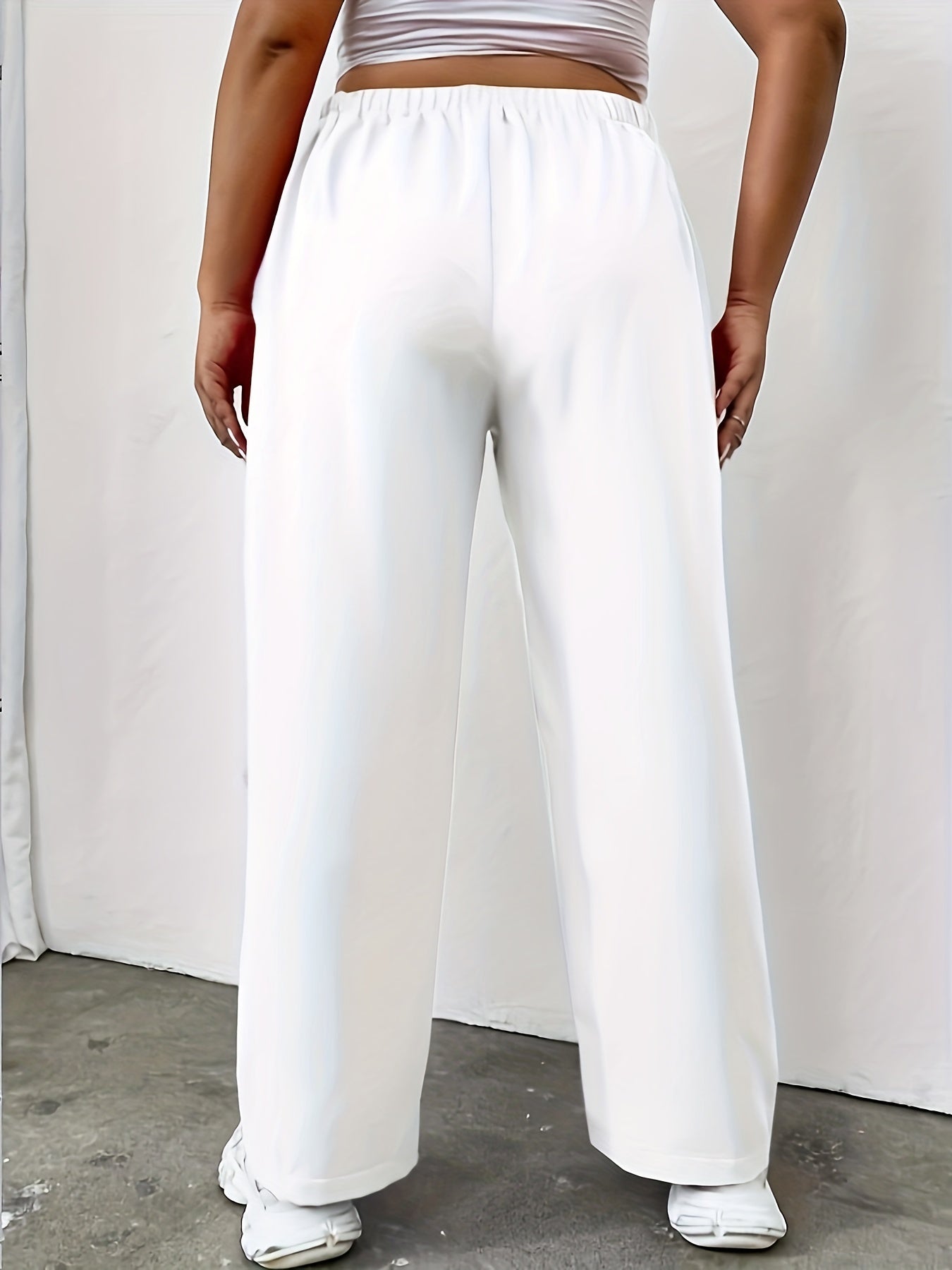  Casual Pants Women's Plus Solid Trousers