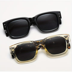 Y2K Square Sunglasses Rivet Decor UV400