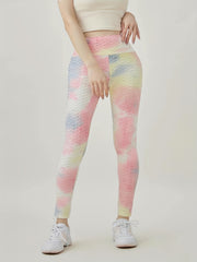  Tie Dye Ruched Hip Lifting Yoga Leggings