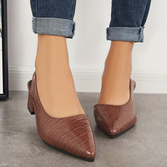 Women's Low Heel Cut Out Slingbacks Sandals