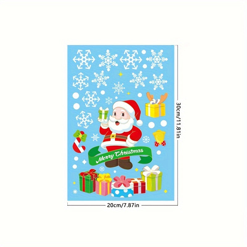 Large Christmas Stickers Santa Claus Tree Window Decoration