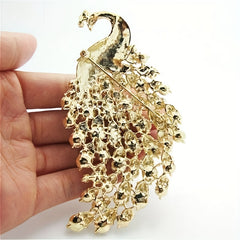 Glamour Zircon Peacock Brooch Pin Multicolor Women Party Wedding