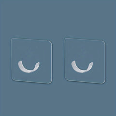 2pcs Telescopic Curtain Rod Fixing Bracket Adhesive Type