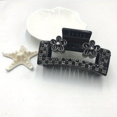 Camellia Flower Hair Claw Clip Acrylic Banana Clip Faux Pearl Jaw Clamp