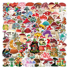 Mushroom Waterproof Stickers for Laptop Water Bottles Bumper
