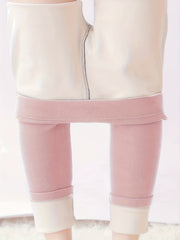 Plush Lined Thermal Pants Soft & Comfy Slim Elastic Tights
