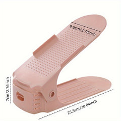 Adjustable Shoe Slot Organizer - Double Layer Space Saving Shoe Rack