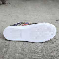 Women's Star & Striped Canvas Shoes Lace Up Sneakers