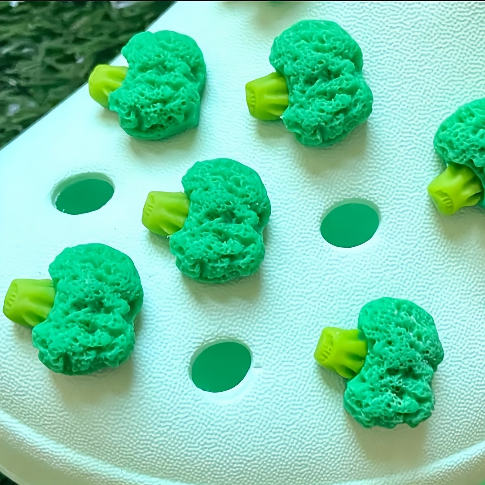 9pcs 3D Broccoli Shoe Charms Cute Crocs Accessories Decoration Boys Girls