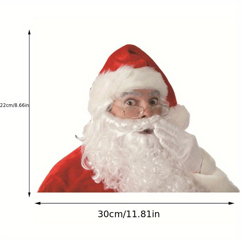 Christmas Props Santa Claus Decorative Stickers Holiday Decoration Self adhesive