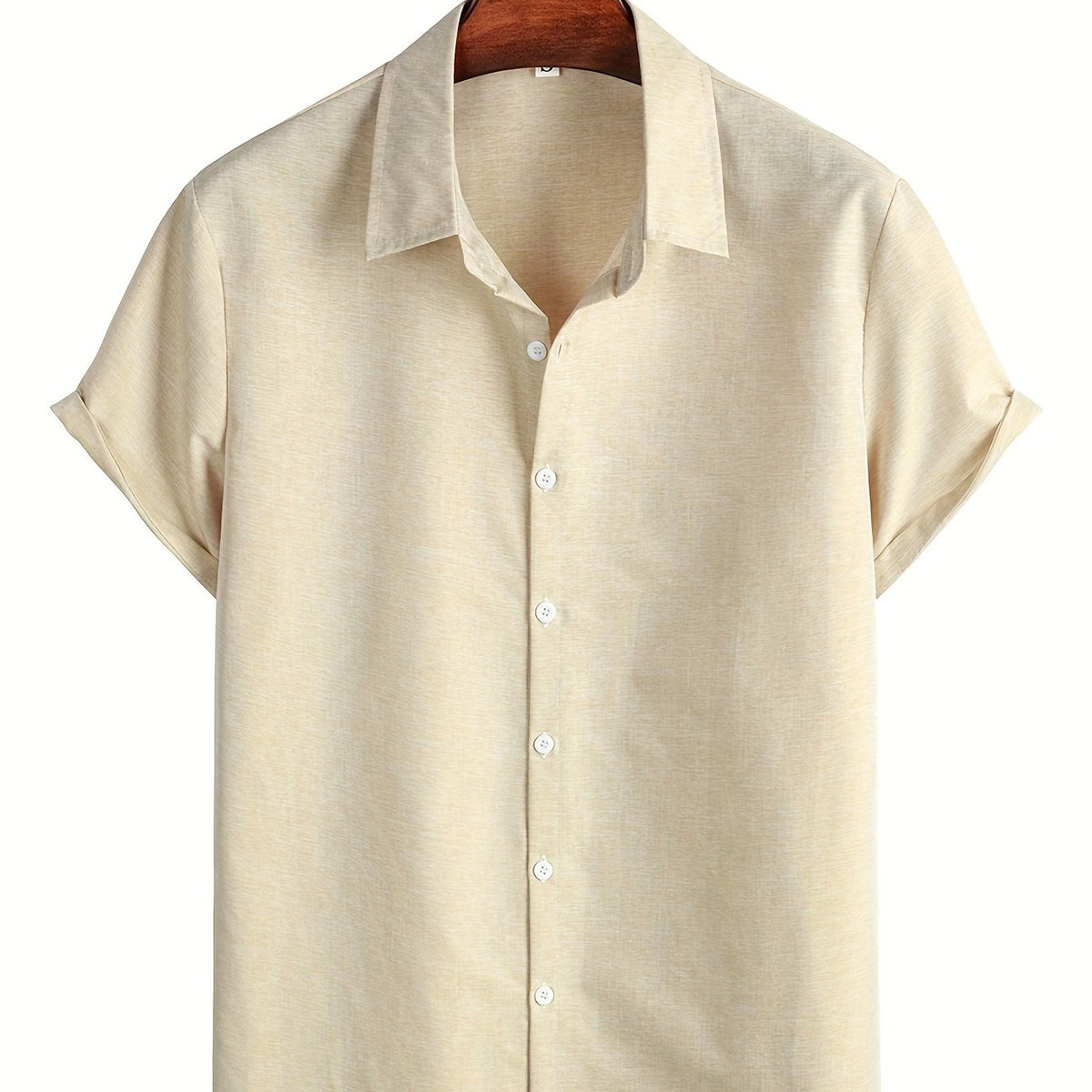 Short Sleeve Solid Button Down Shirt for Work & Comfort