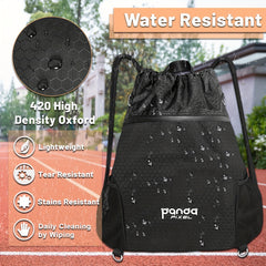 Honeycomb Pattern Drawstring Backpack Water Resistant Gym Bag