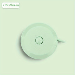 2pcs Pink Green 60 inch Soft Tape Measure Double Scale Body Measurement Tool