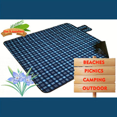 Foldable Waterproof Picnic Mat Plush Fabric Outdoor Camping Mat