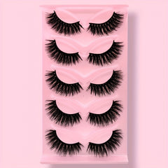 3D Faux Mink False Eyelashes Dramatic Volume Extension 5 Pairs