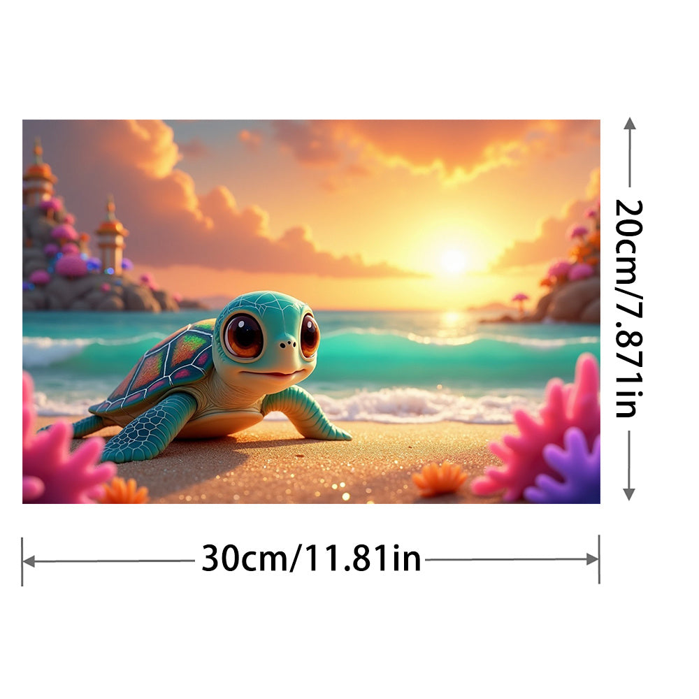 Ocean Themed Sea Turtle Diamond Painting Kit for Adults