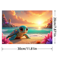 Ocean Themed Sea Turtle Diamond Painting Kit for Adults