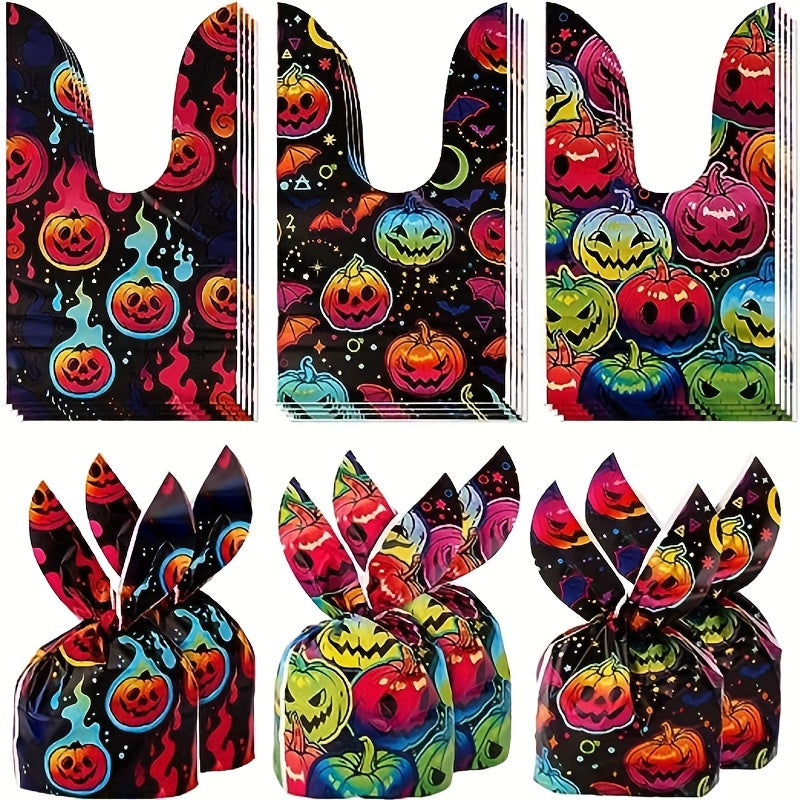 30pcs Halloween Candy Bags Trick Or Treat Bunny Shaped Pumpkins