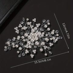 Faux Pearl Crystal Hair Comb Women's Hair Accessory