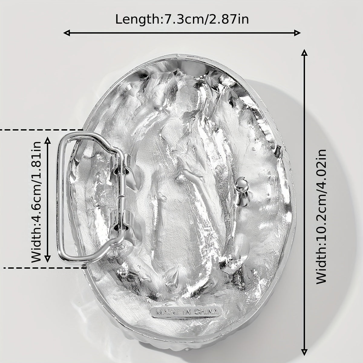 Vintage Virgin Mary Belt Buckle for DIY