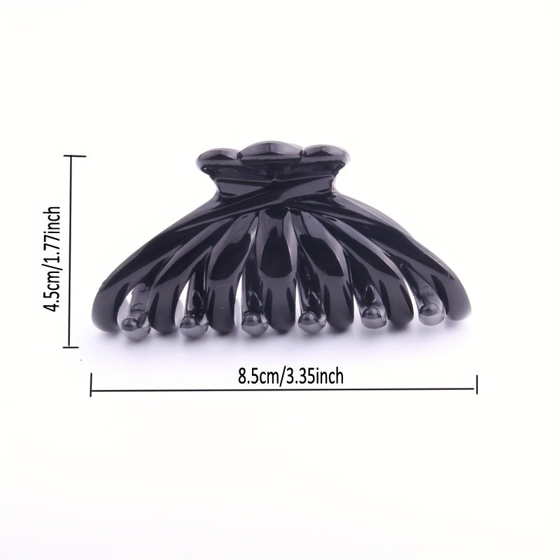 2pcs Glossy Hair Claw Clip Large Octopus Hair Claw For Ponytail Holder