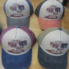 Graffiti Print Baseball Cap Washed Distressed Cap