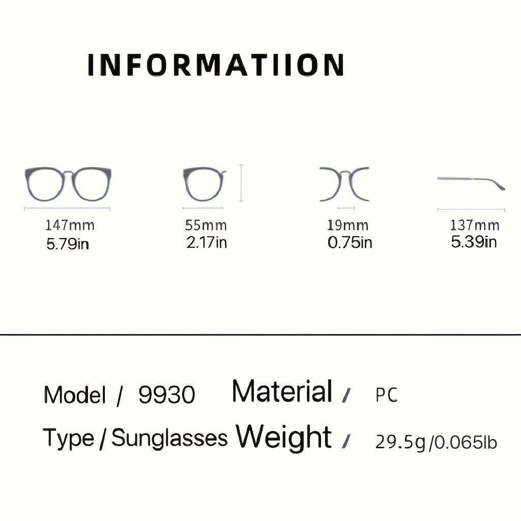 Large Square Sunglasses Rivet Summer UV400 Sun Shades Glasses