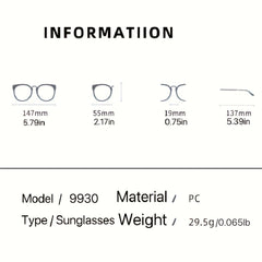 Large Square Sunglasses Rivet Summer UV400 Sun Shades Glasses