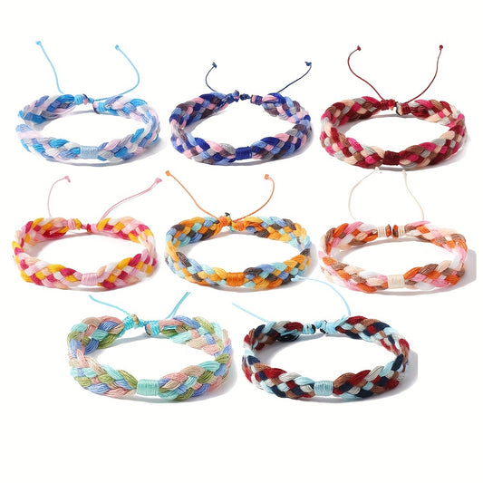 Gradient Braided Friendship Bracelet Summer Beach Ornament