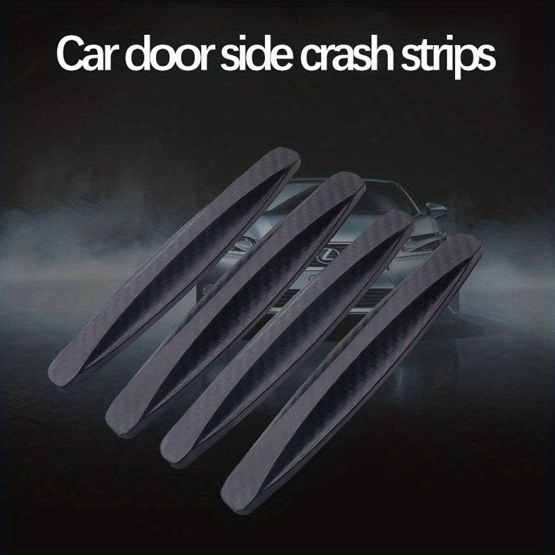 4pcs Carbon Fiber Bumper Protection Kit Anti Scratch Strips