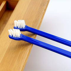 Double Headed Dog Toothbrush Soft Pet Oral Dental Care