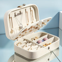 PU Double Layer Ornament Box Lipstick Ring Necklace Storage Box