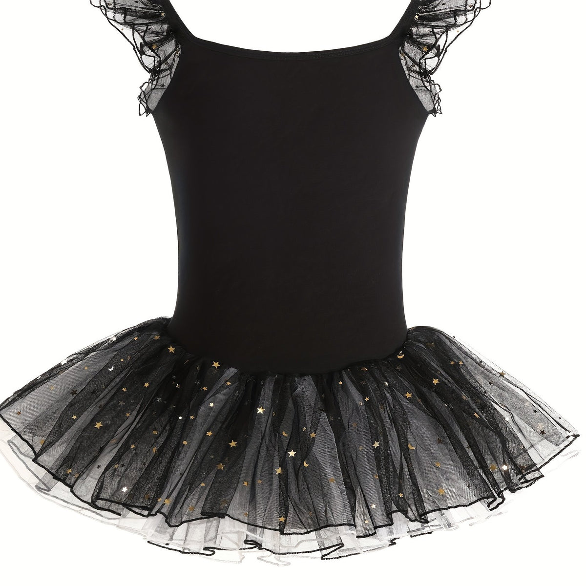 Girls 93 Cotton Sequin Trim Tutu Ballet Leotard Dance Suit