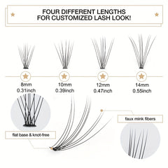 Medium Cluster Fans Lashes Segmented False Eyelashes 60 Clusters