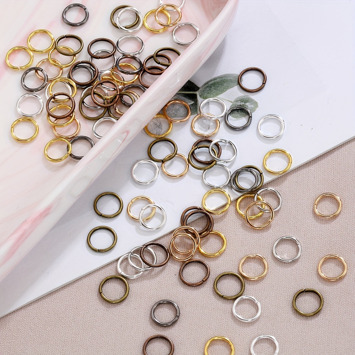 200 Mixed Jump Rings Various Colors Metal Connection Rings Jewelry Chain